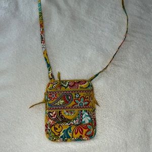 Yellow pastel pattern Vera Bradley cross body bag